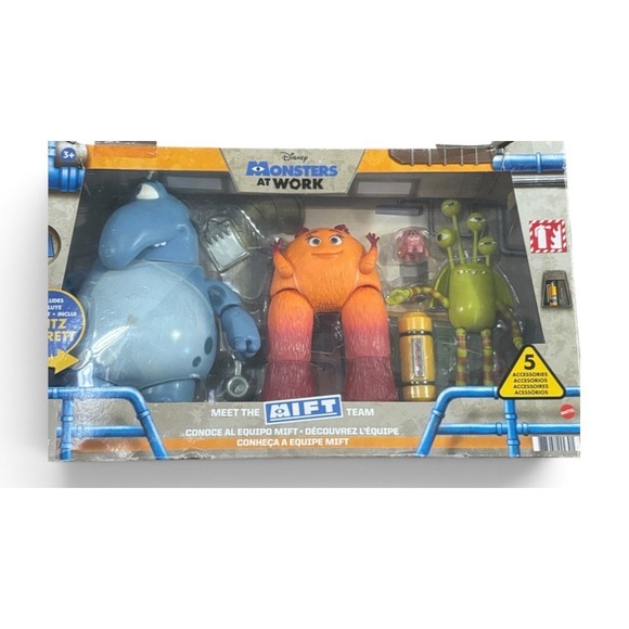 Disney Other - Disney Monsters at Work Meet The MIFT Team Figures pack new in box